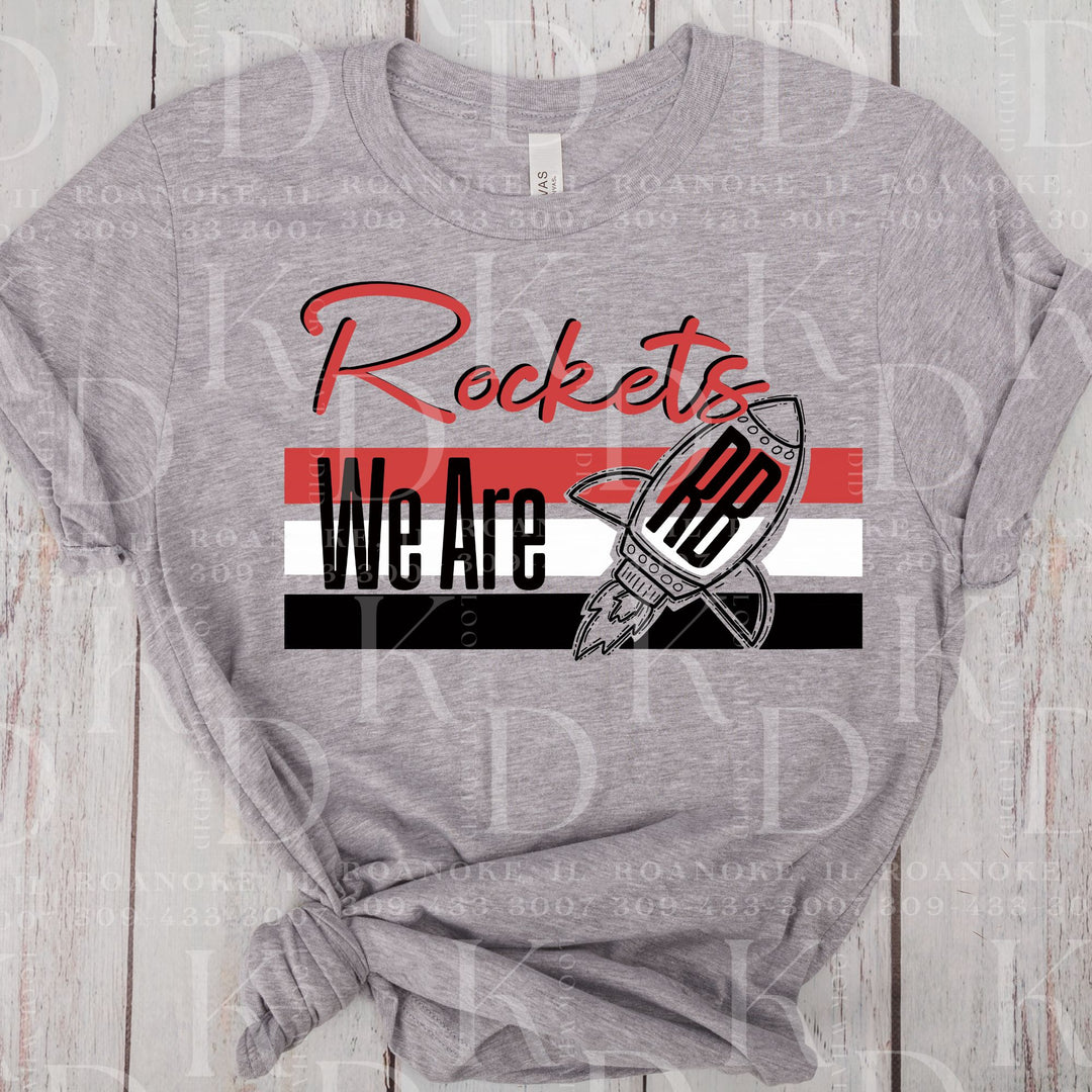 #10 - Rockets we are RB w/ striped rocket logo