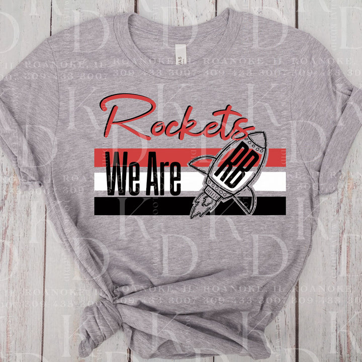 #10 - Rockets we are RB w/ striped rocket logo