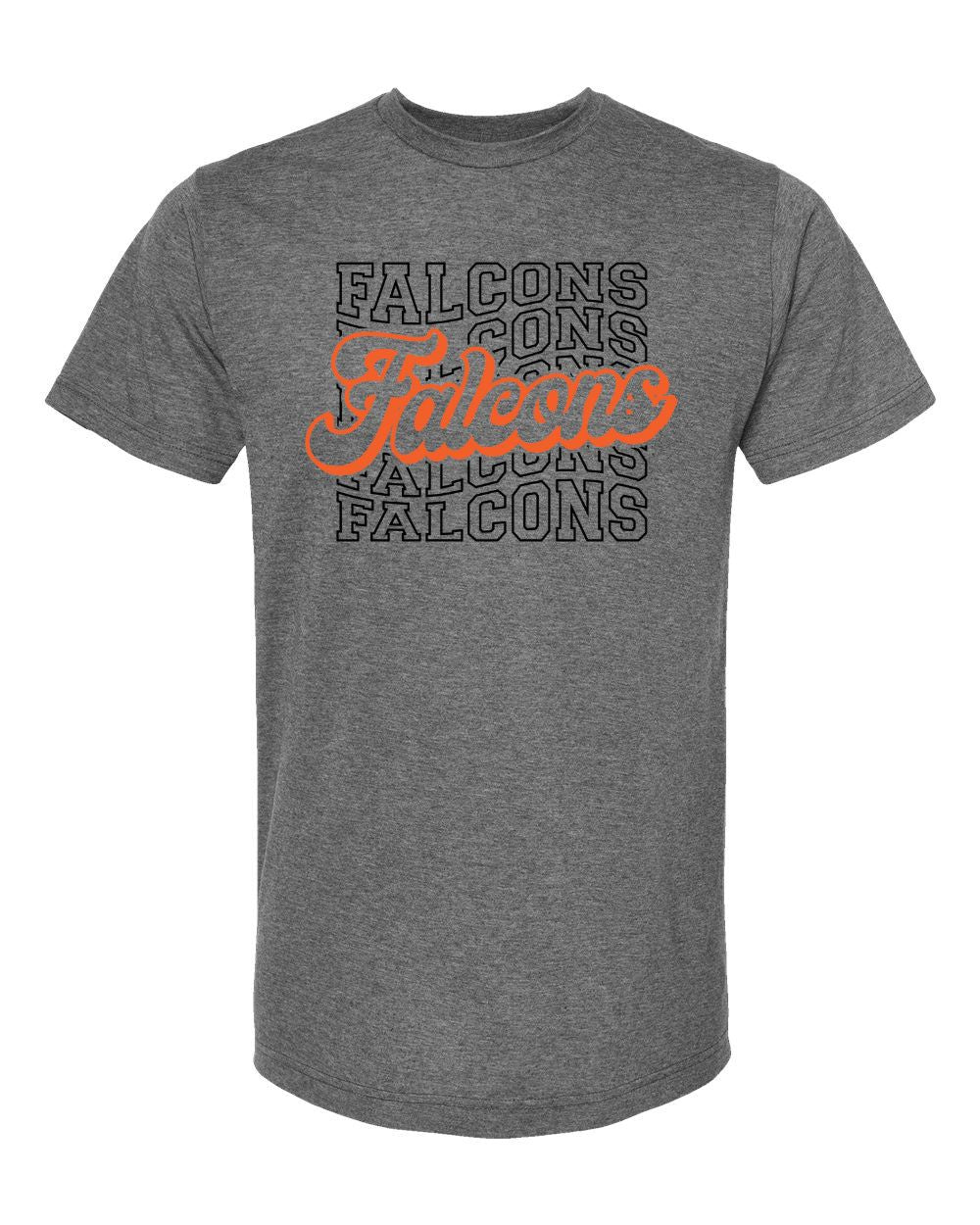 Falcons 10 - repeat open block letter w/ script in the middle