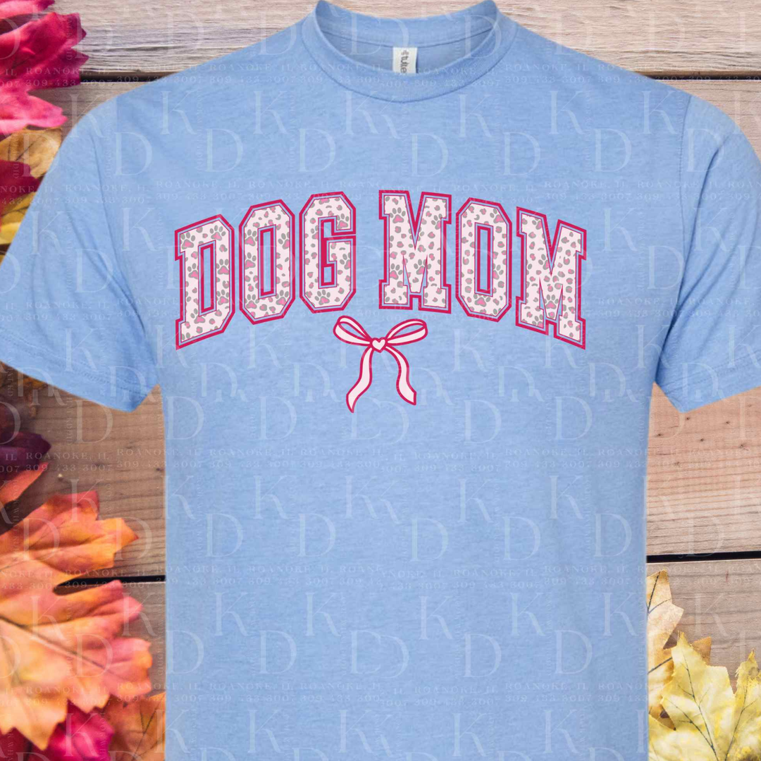 Dog Mom w/ Pink Bow