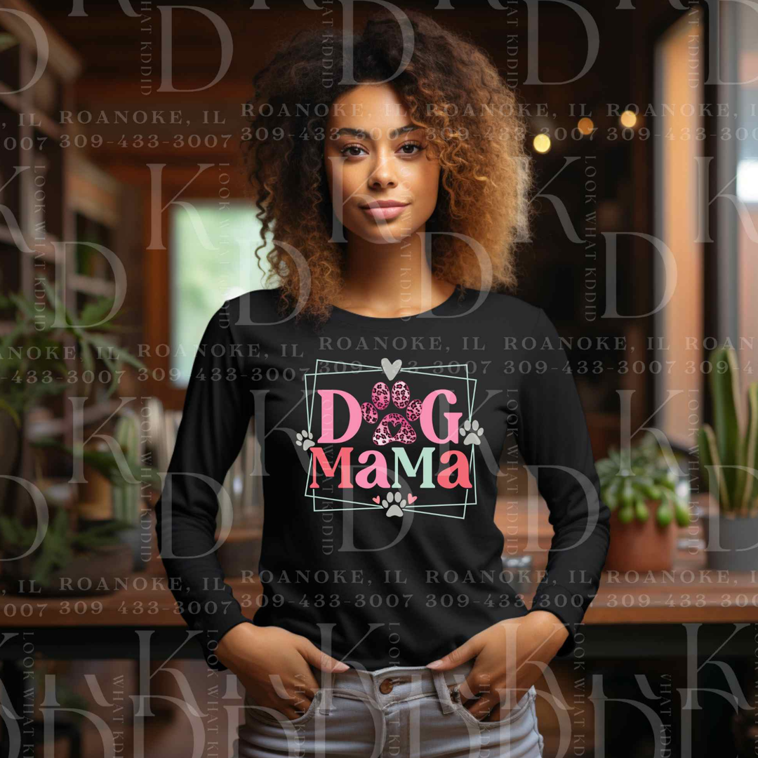 Dog Mama - Pink and Blue