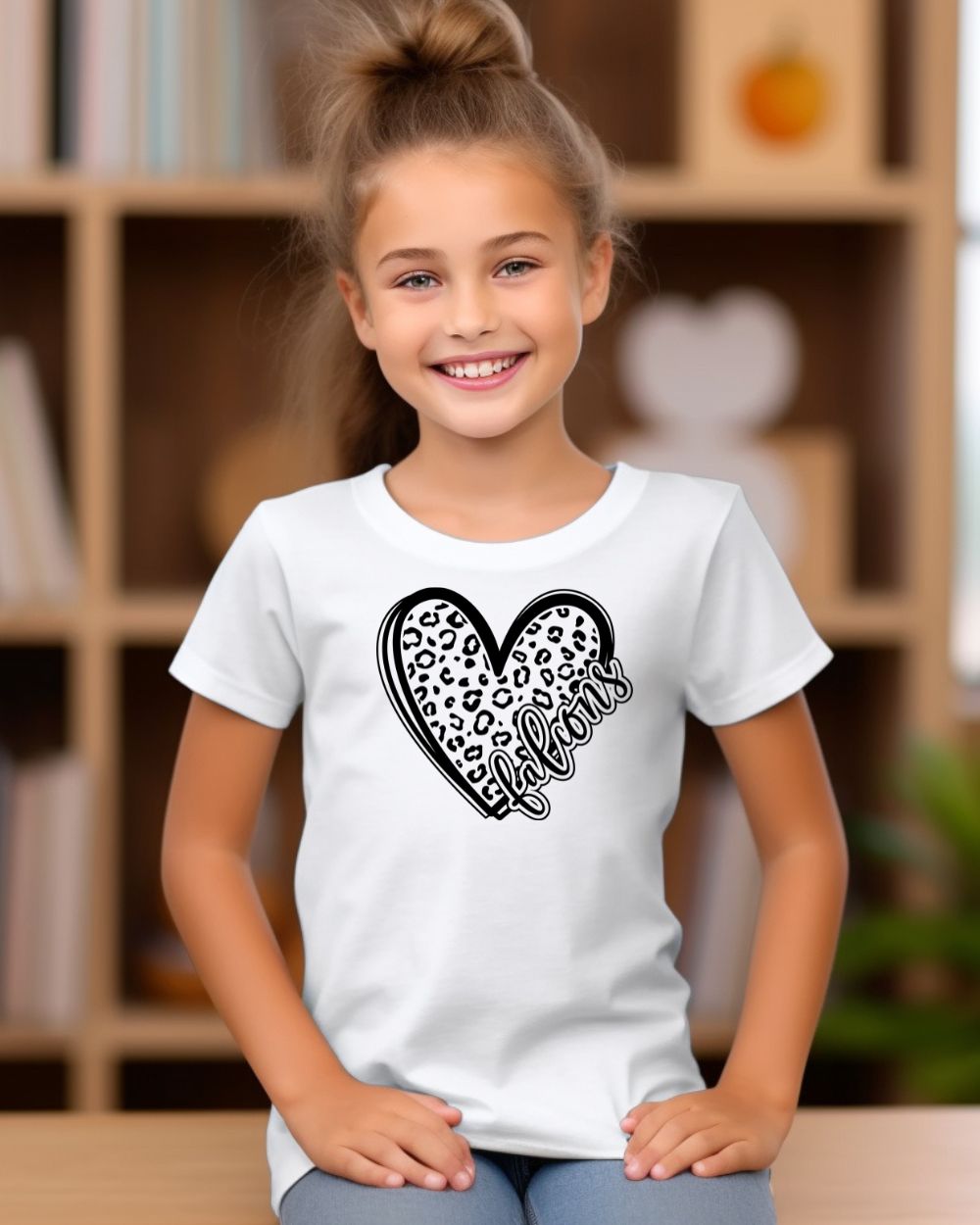 Falcons 15 - leopard heart w/ heart