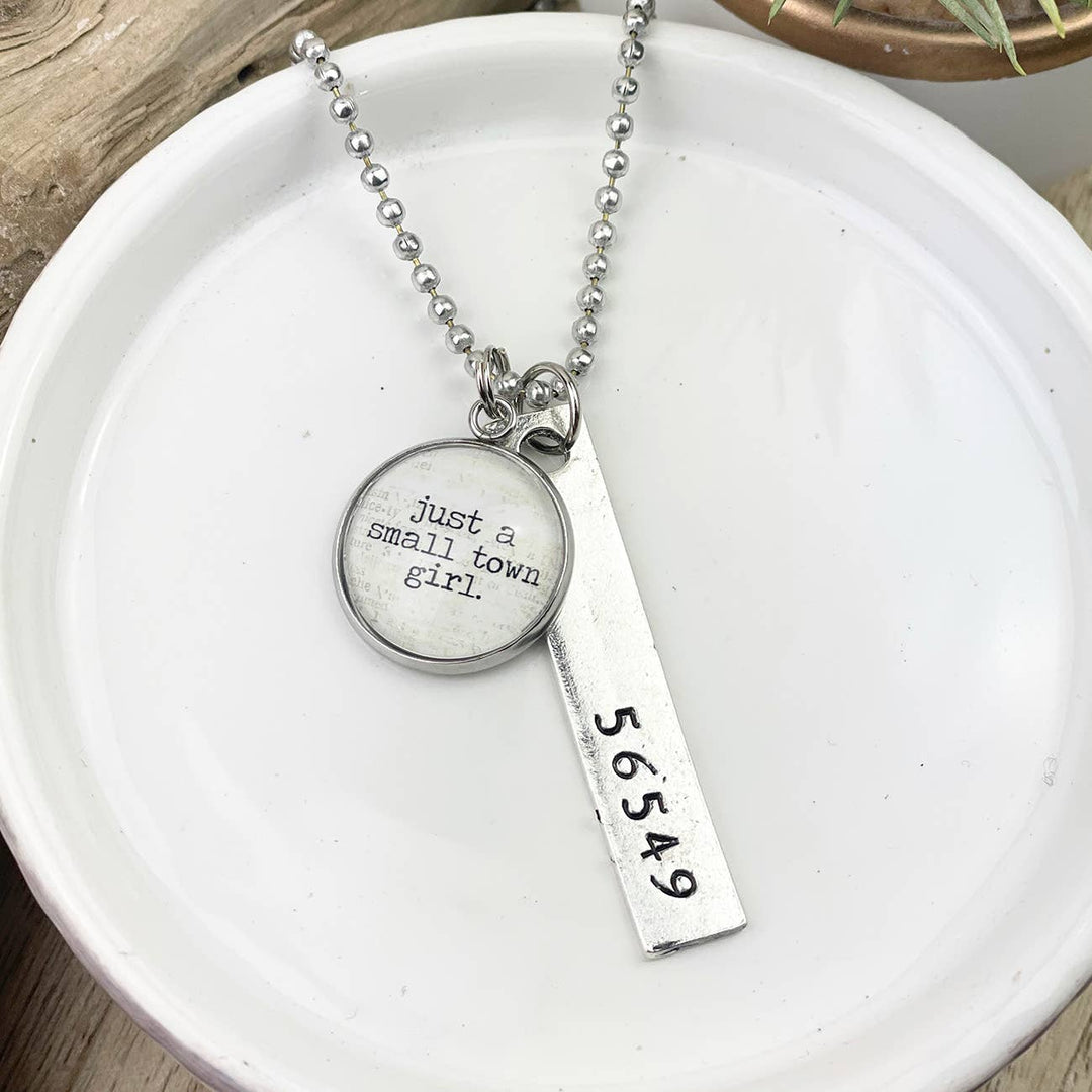 Small Town Girl Zip Code Necklace