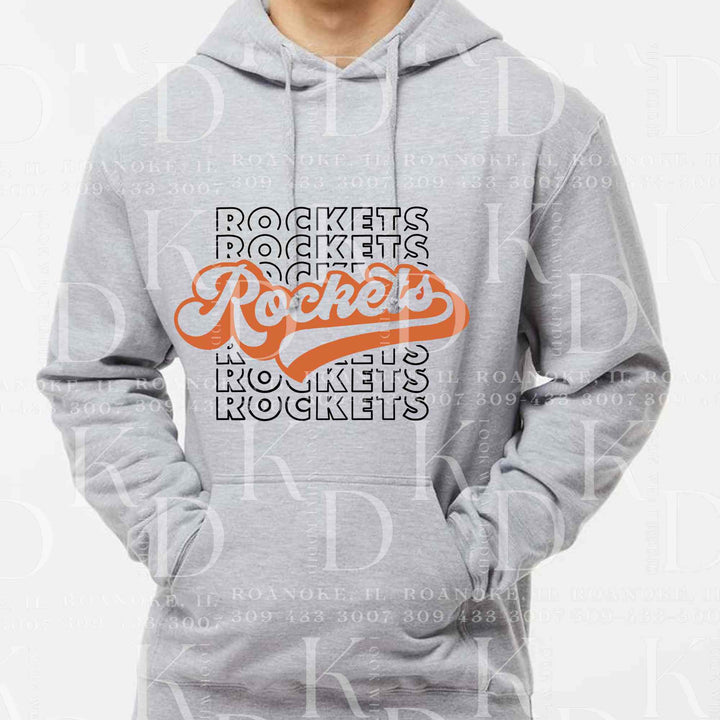 #14 - repeat block letter rockets w/ colored cursive rockets