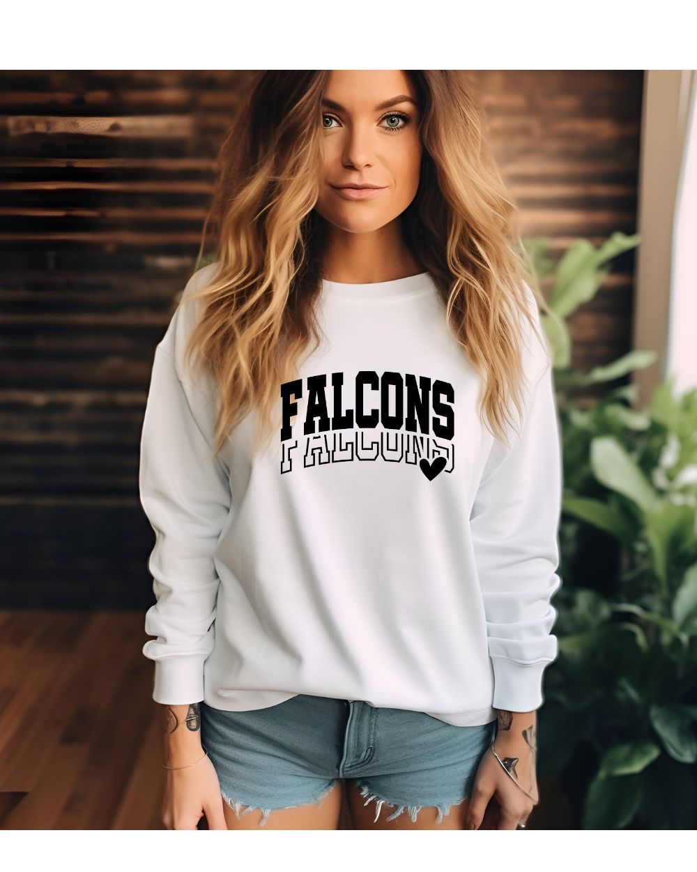 Falcons 22 - bold block letters w/ heart