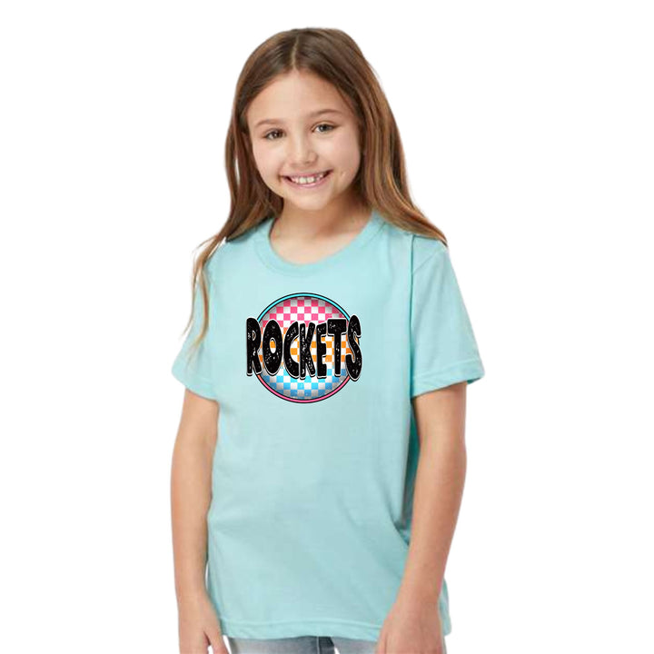 #137-retro checkered round Rockets