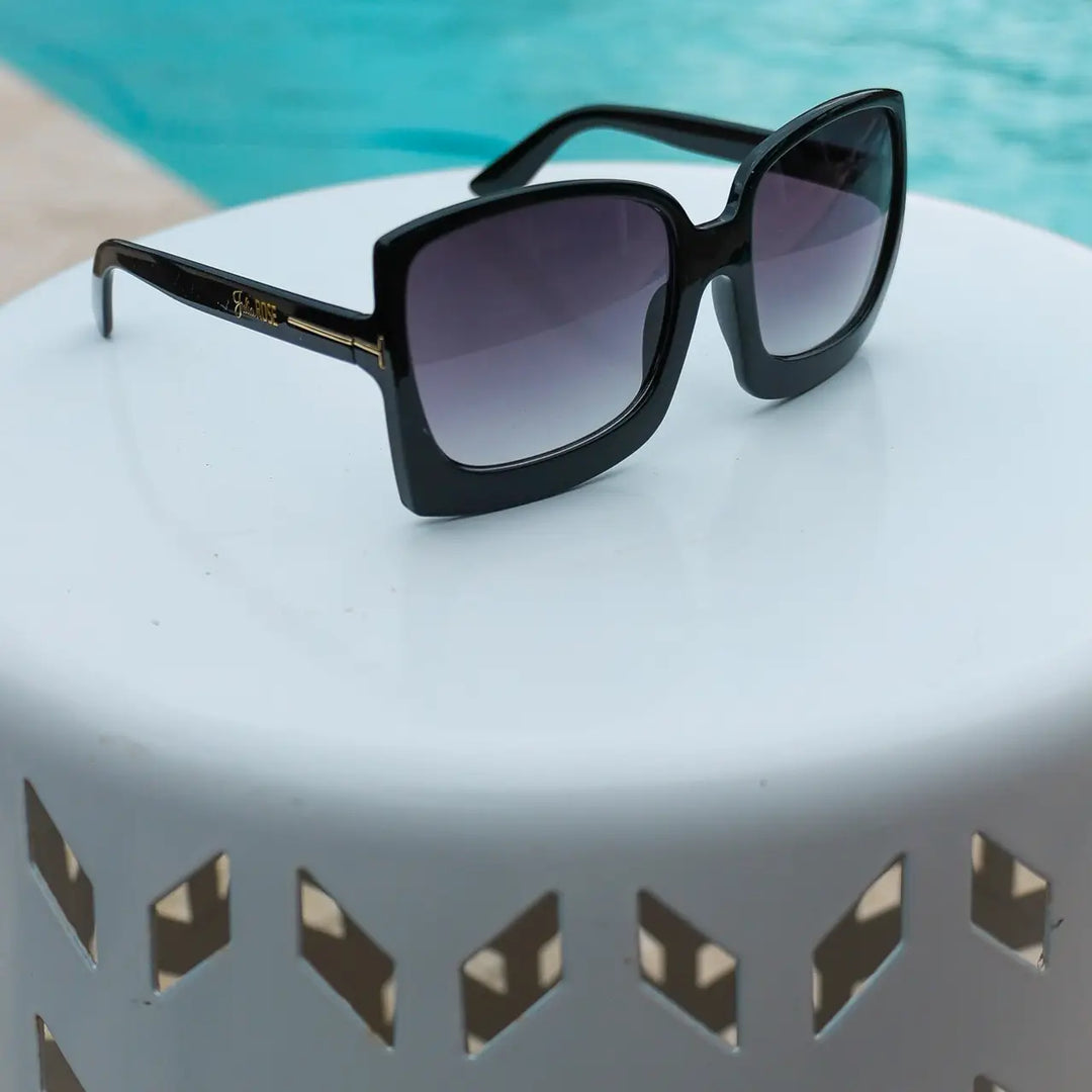 Black / Gray Megan Oversized Sunglasses*