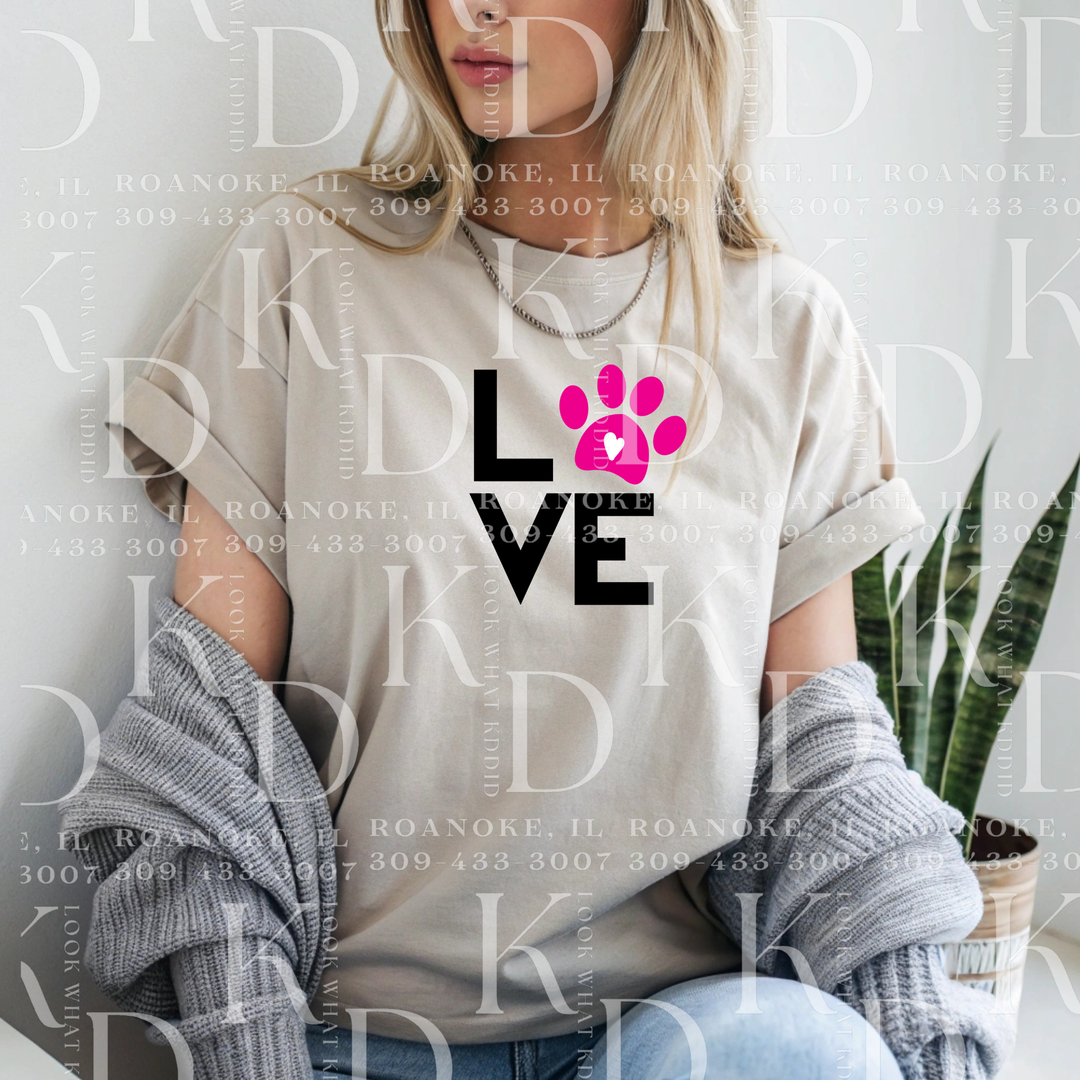 Love w/ a Pink Paw Print