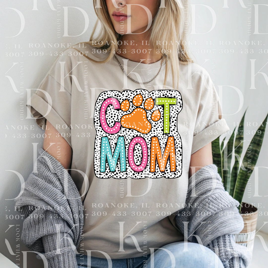 Cat Mom - Colorful Font