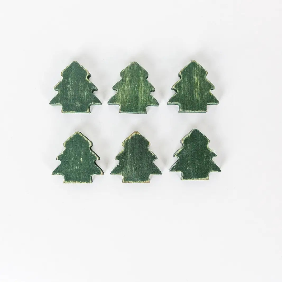 2x2 Wood s/6 (Trees) Christmas Letterboard Decor
