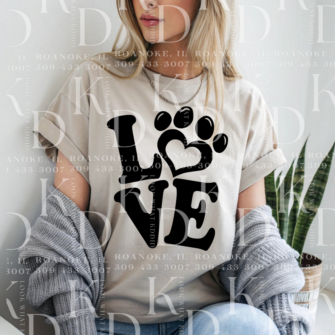 Love w/ Cat Paw Print