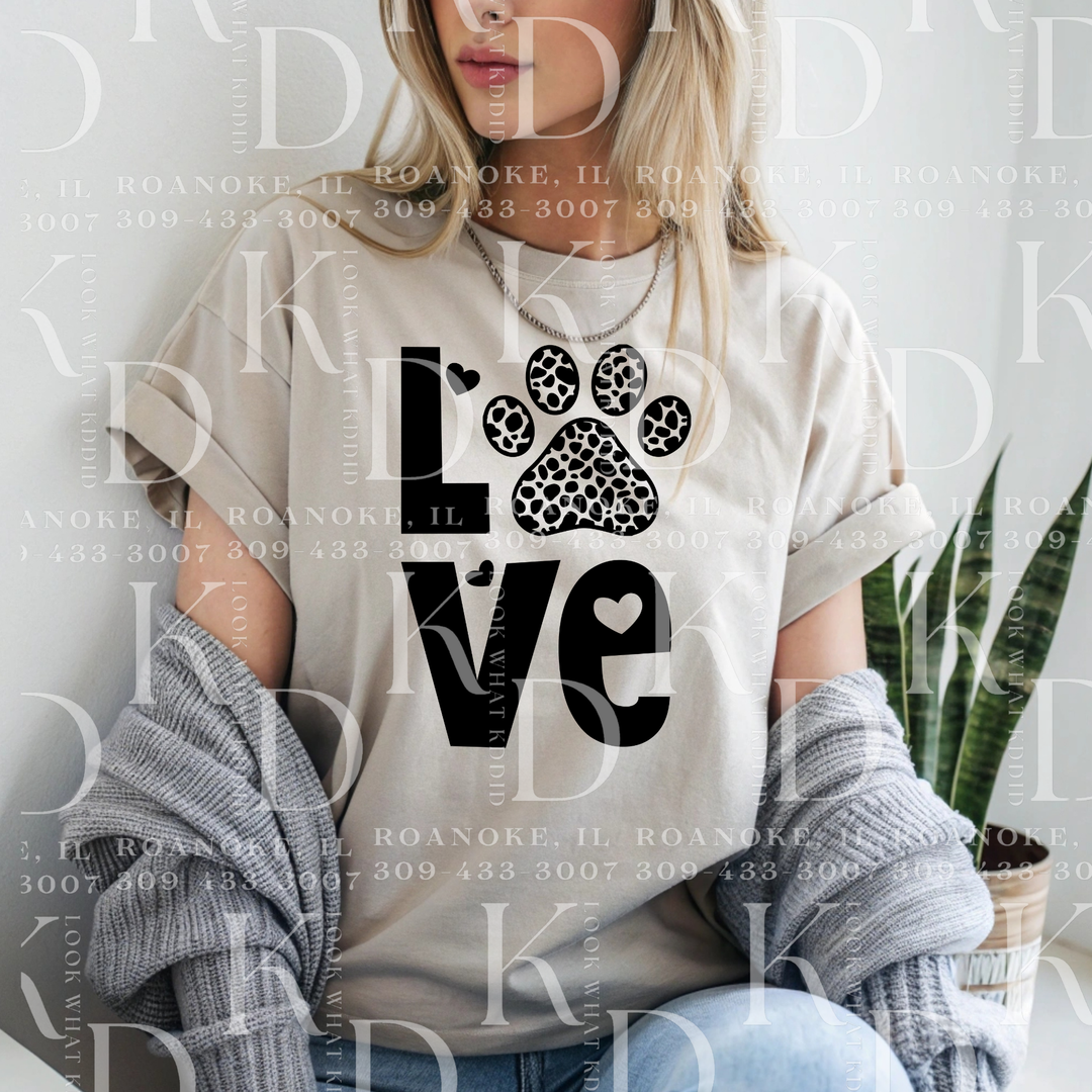 Love w/ a Cheetah Paw Print