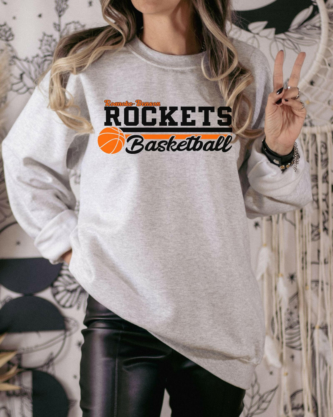 #49 - rockets basketball w/ black font and orange design