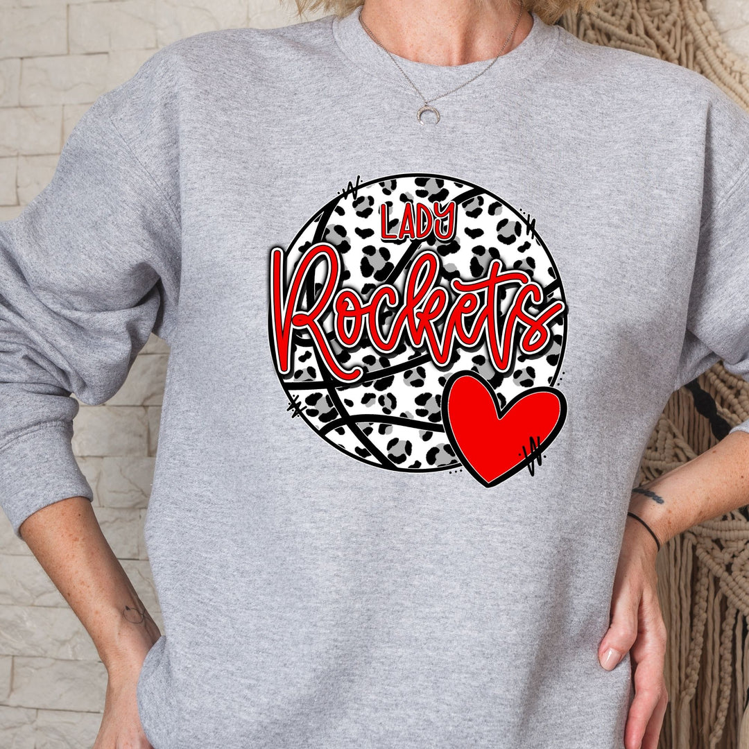 Lady Rockets Basketball leopard heart
