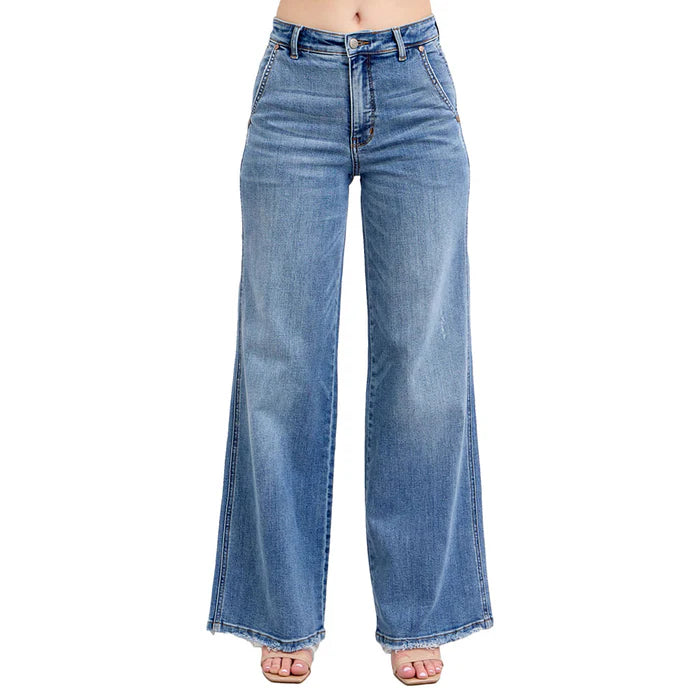 High Waist Retro Fit Wide Leg-JB82648