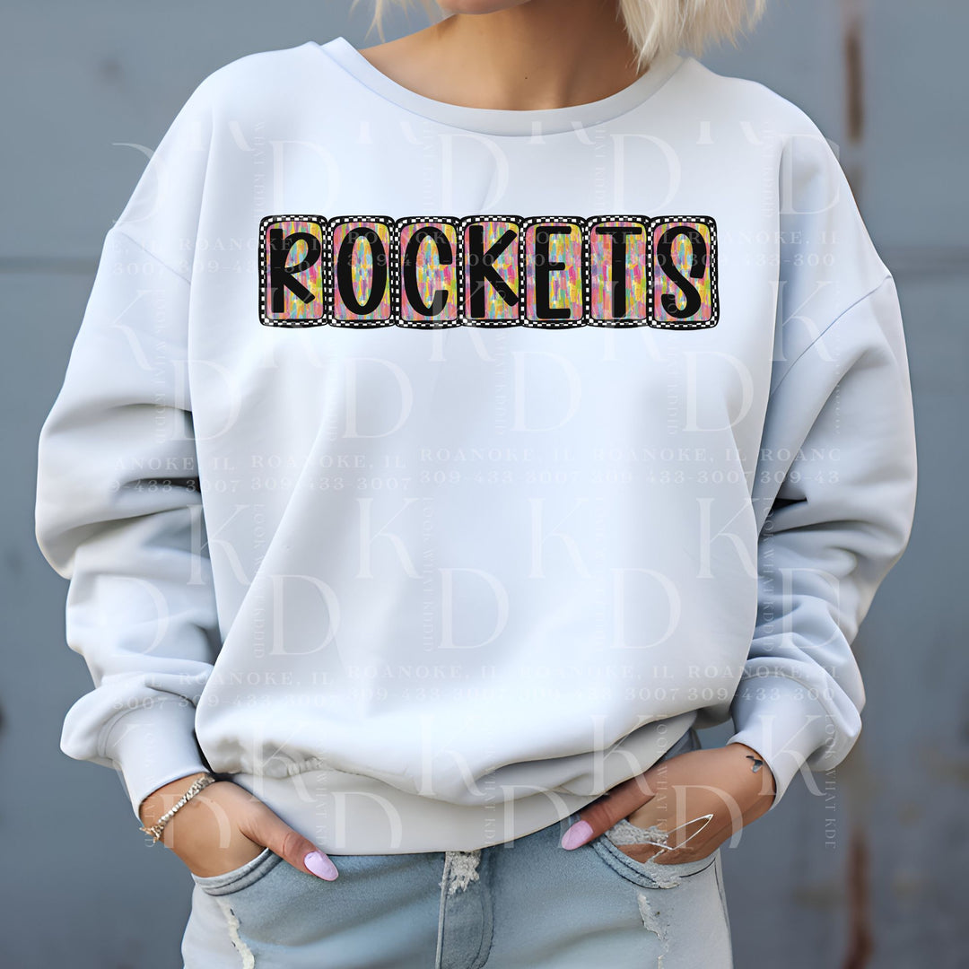 #12 - tile letter rockets