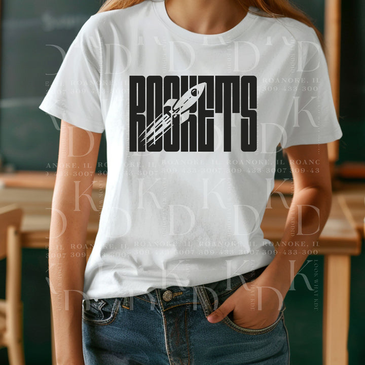 #11 - black rocket design