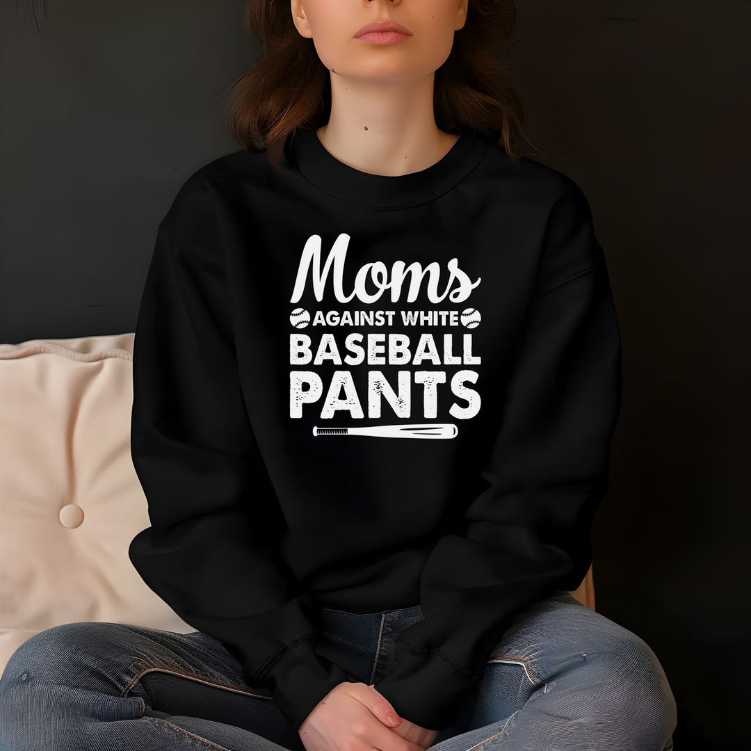 moms against white baseball pants