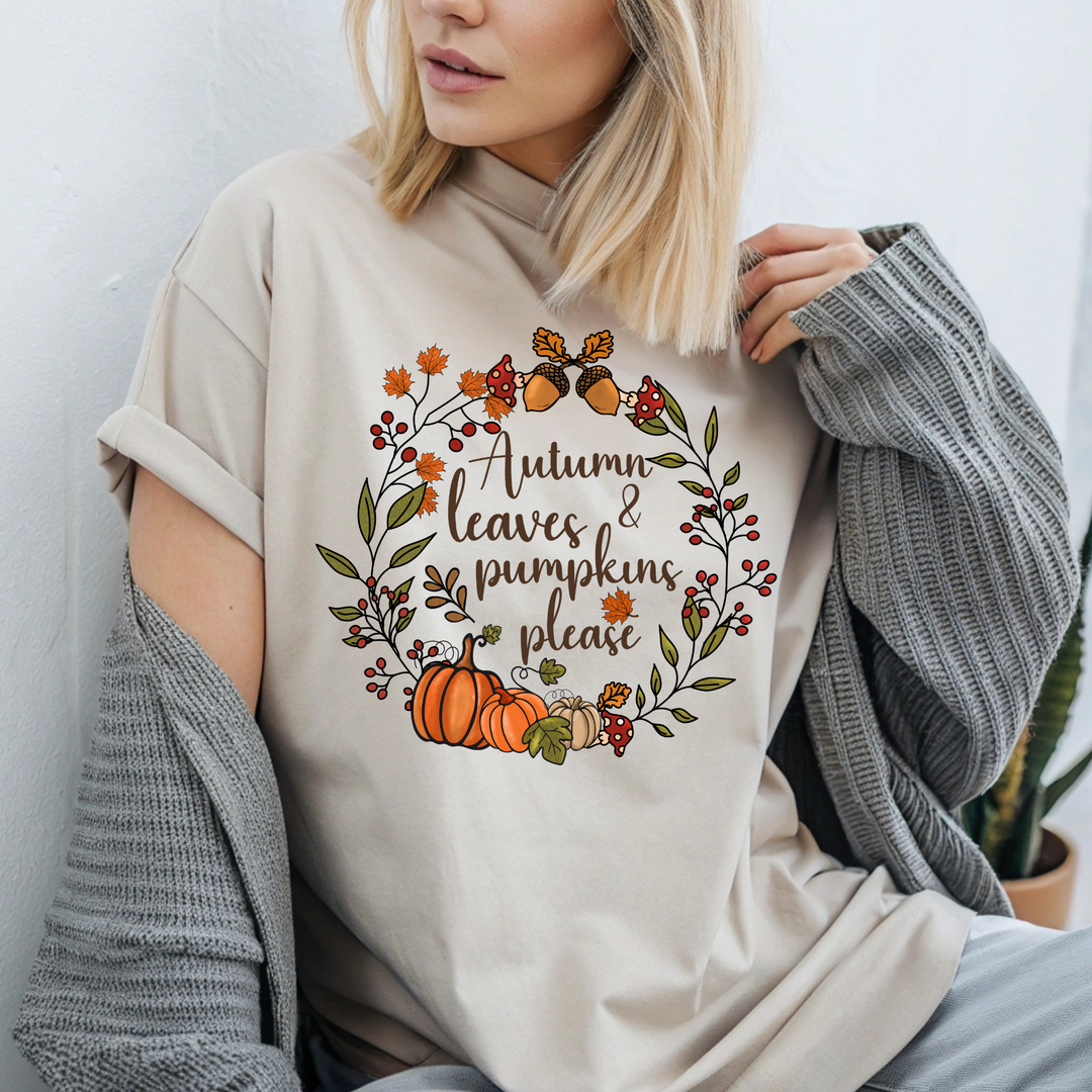 Autumn leaves & pumpkins please