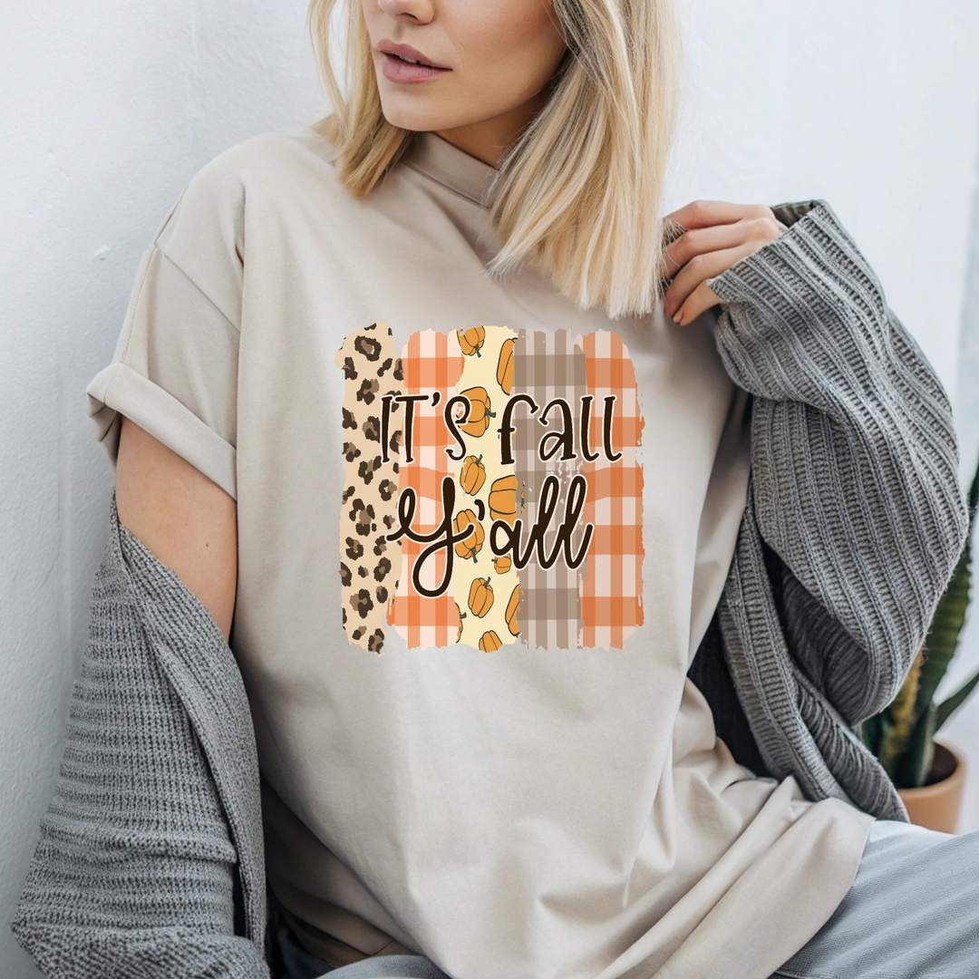 It's Fall Y'all w/ gingham pattern