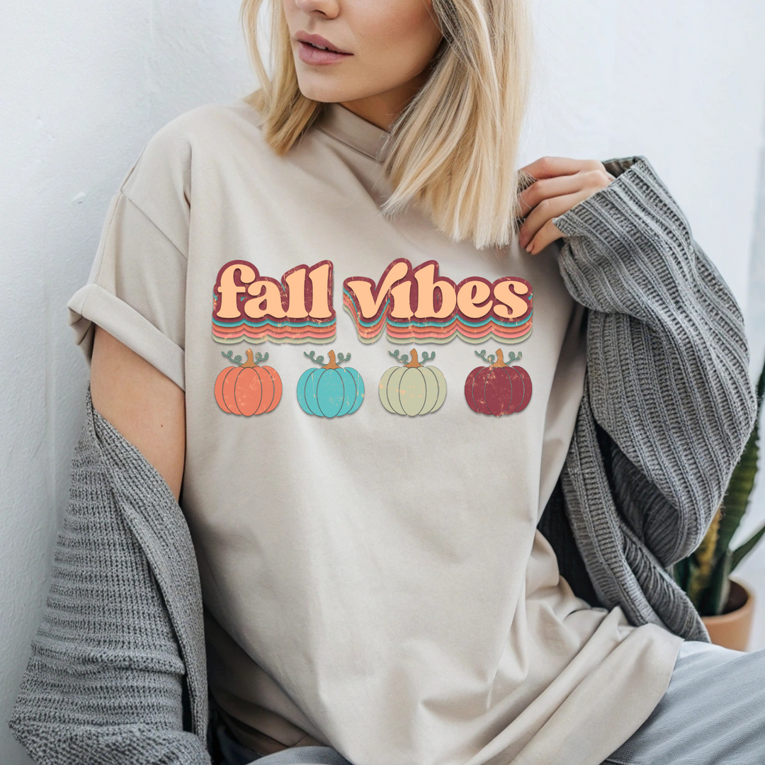 fall vibes w/ retro colors and pumpkins