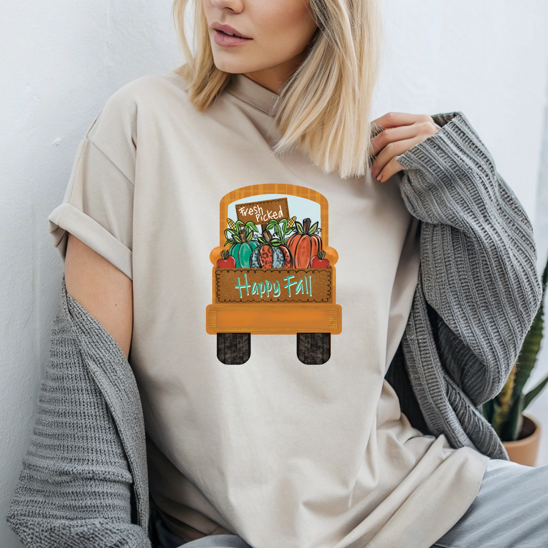 Happy Fall w/ pumpkin truck