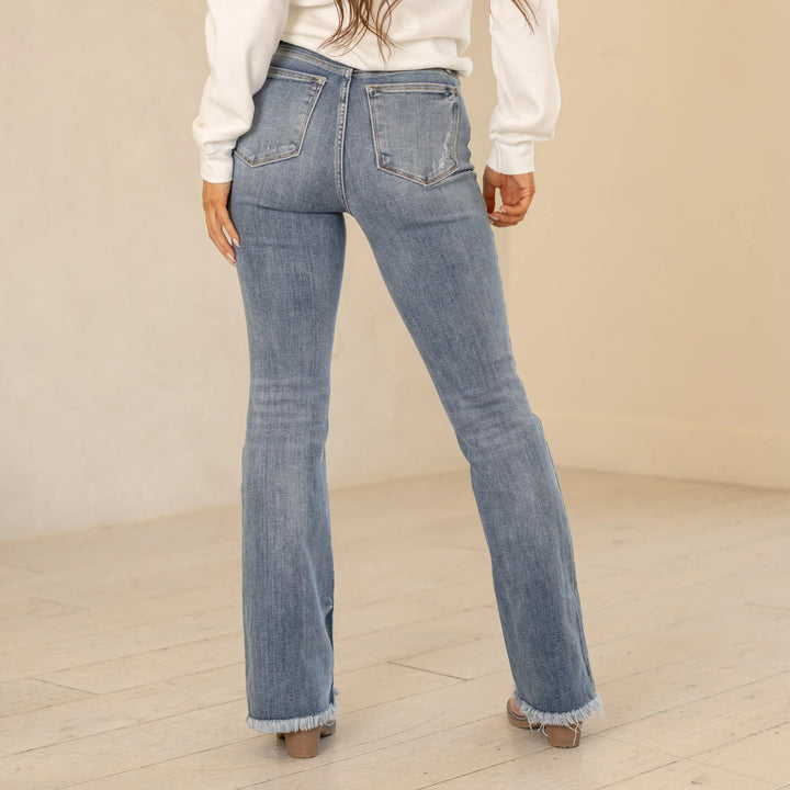 Bootcut-Fray Hem 82486