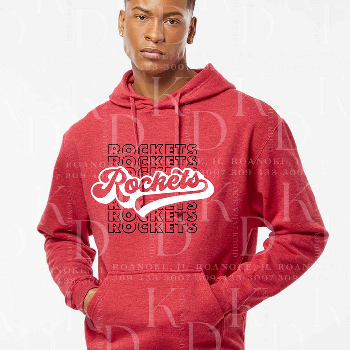 #14 - repeat block letter rockets w/ colored cursive rockets