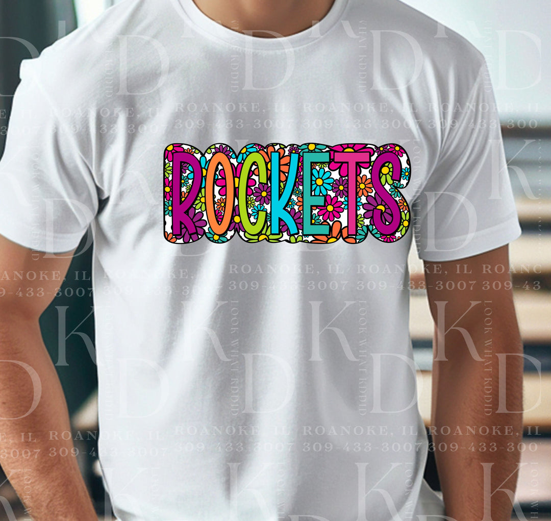 #53 - rockets w/ neon flowers