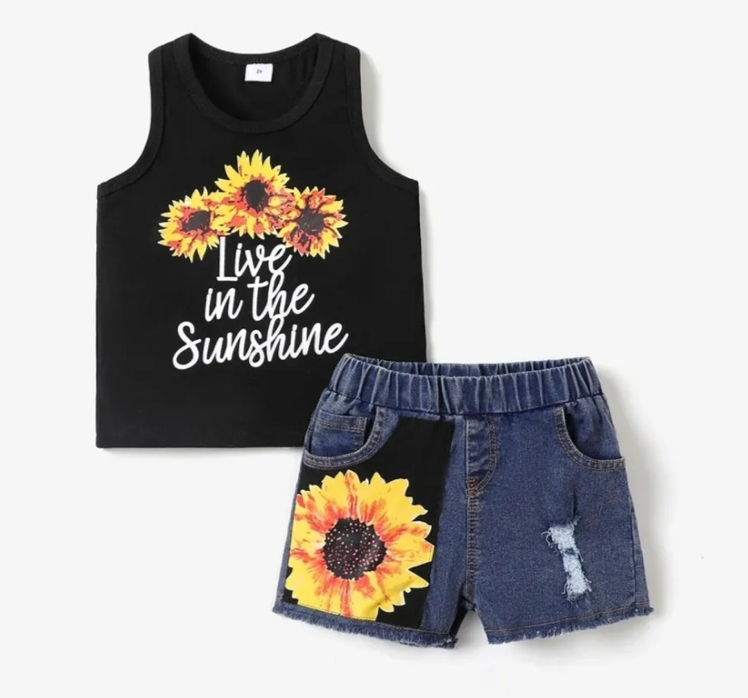 Flower Tank and Short Set