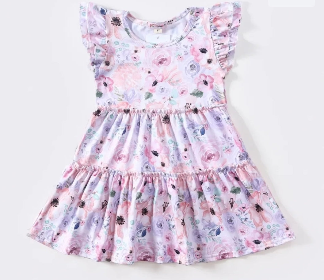 Flower Canvas Girl's Dress
