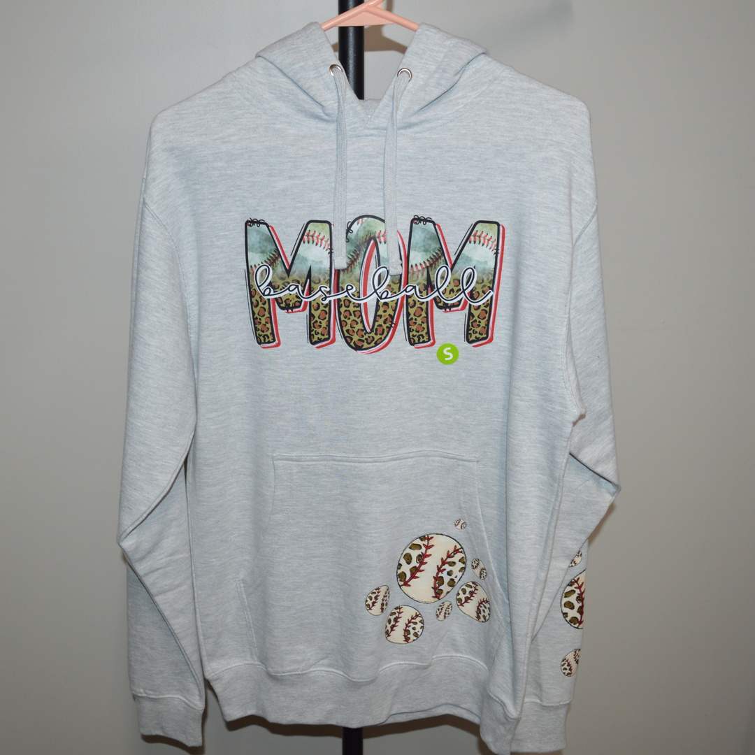 cheetah baseball mom sweatshirt (last one)