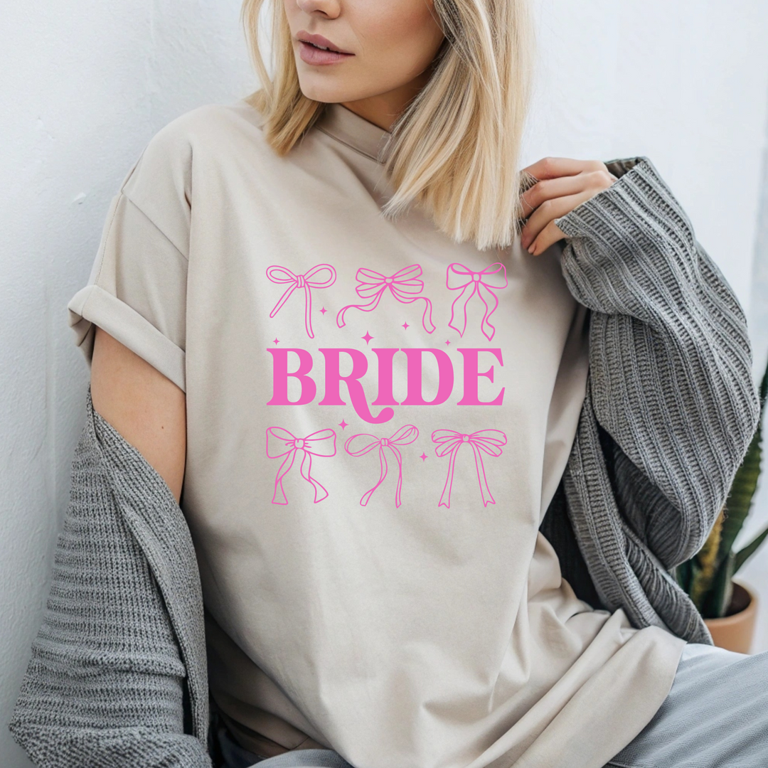Bride w/ pink print and bows