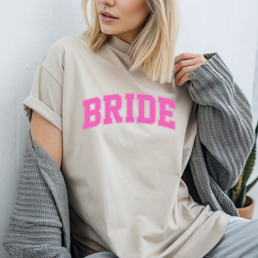 Pink Block Letter Bride