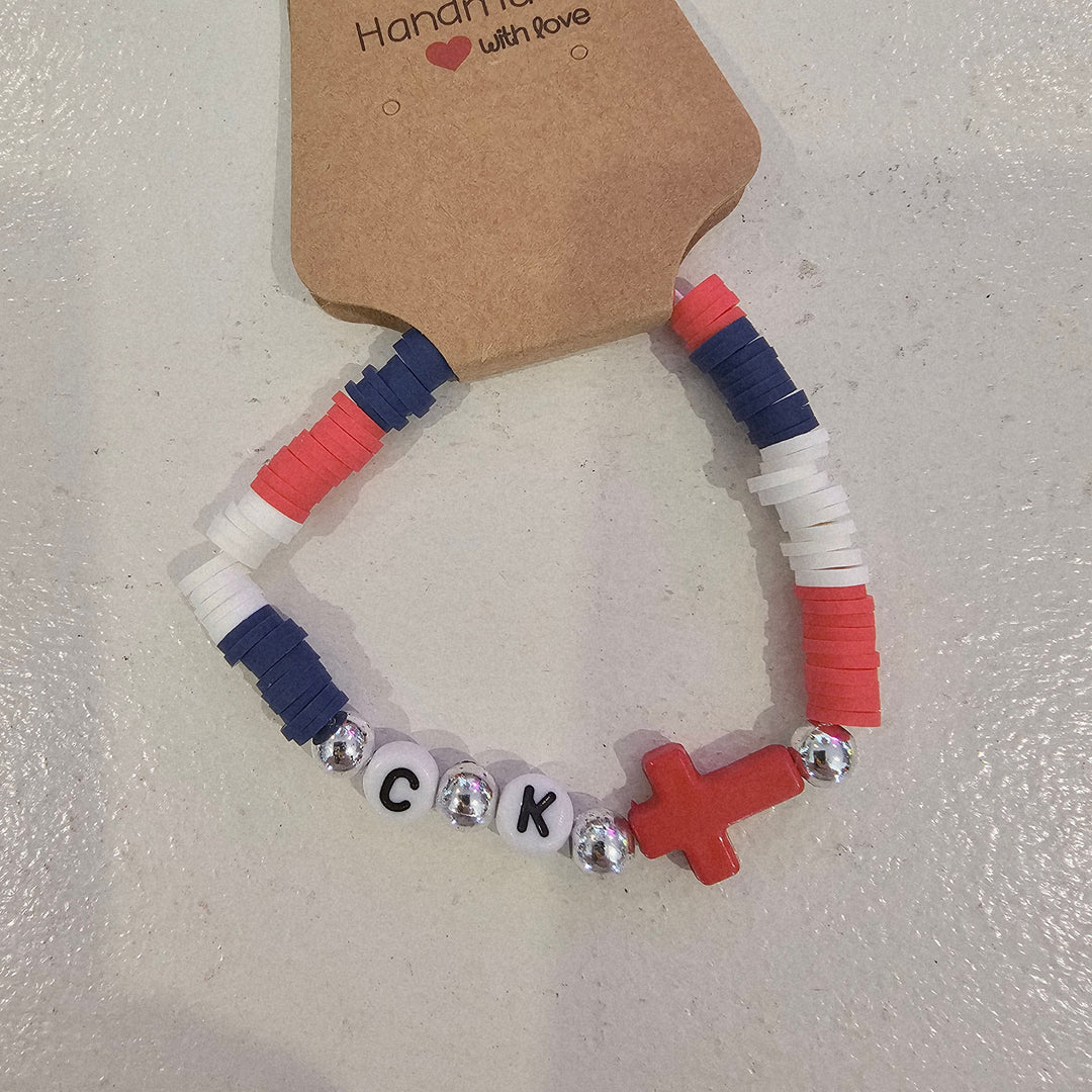 Red white and blue C.K. Charlie Kirk Bracelet