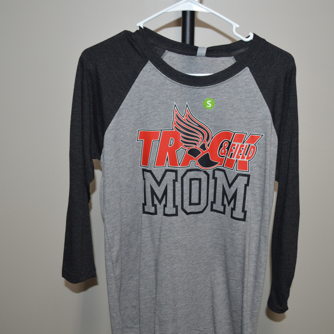 Red Track Mom - three quarter sleeve (last one)
