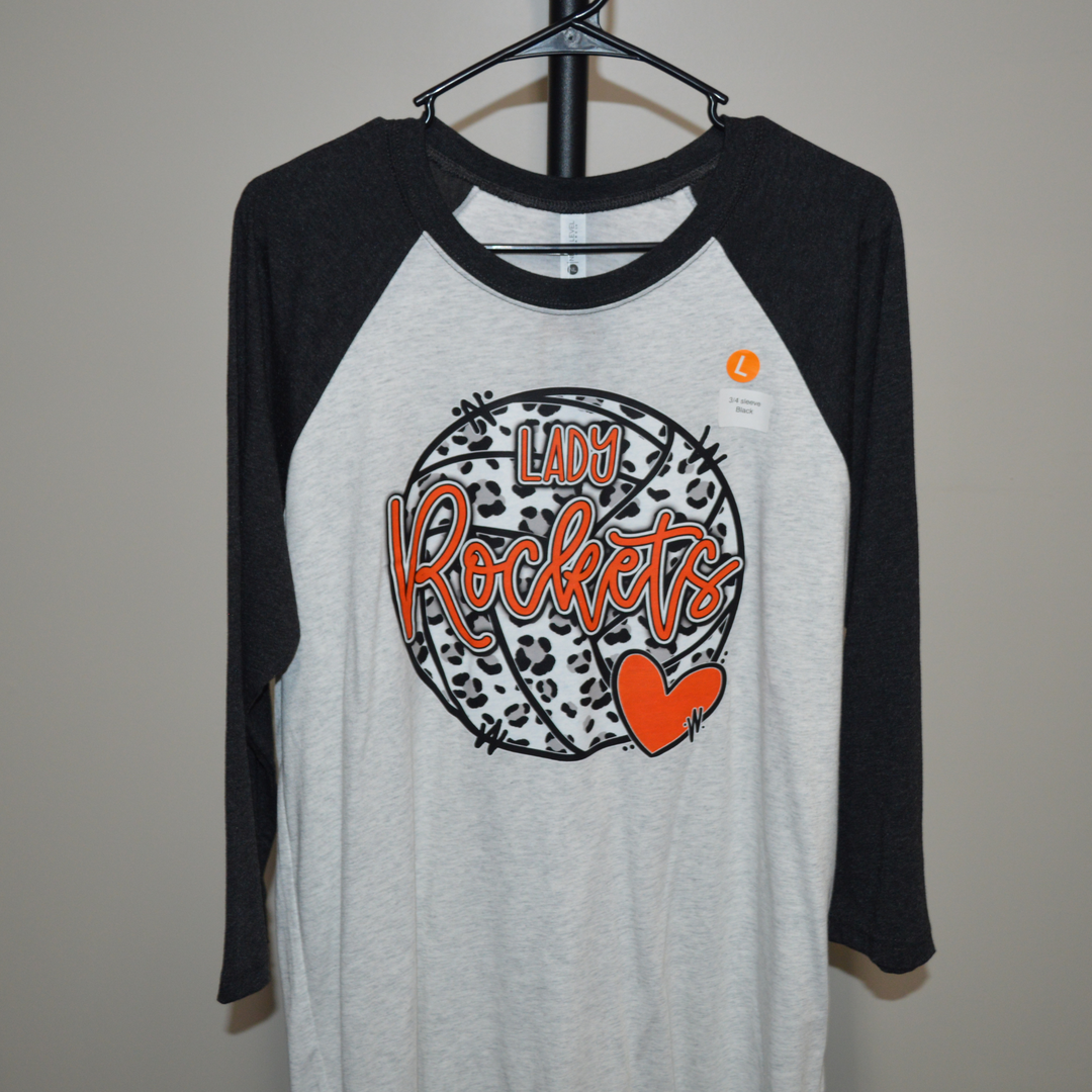 Orange Lady Rocket's Volleyball - three quarter sleeve (last one)