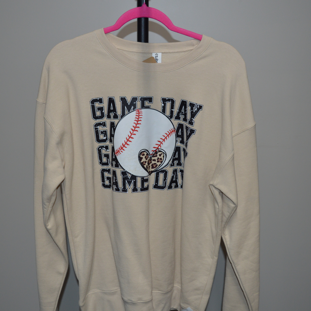 Game Day x4 Cheetah Baseball Crewneck (last one)
