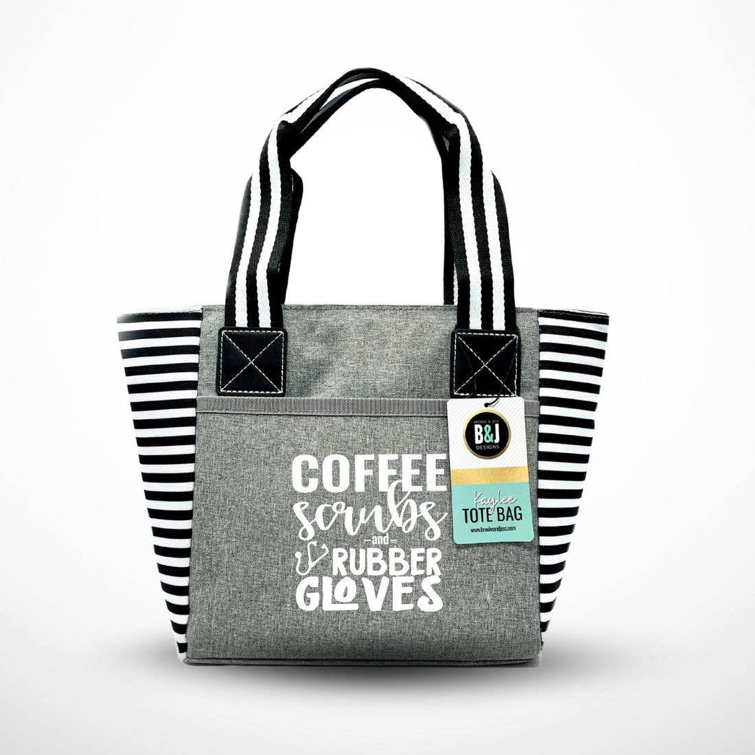 Trendy Insulated Zippered Lunch Tote with Accessory Pockets