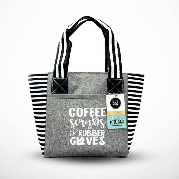 Trendy Insulated Zippered Lunch Tote with Accessory Pockets