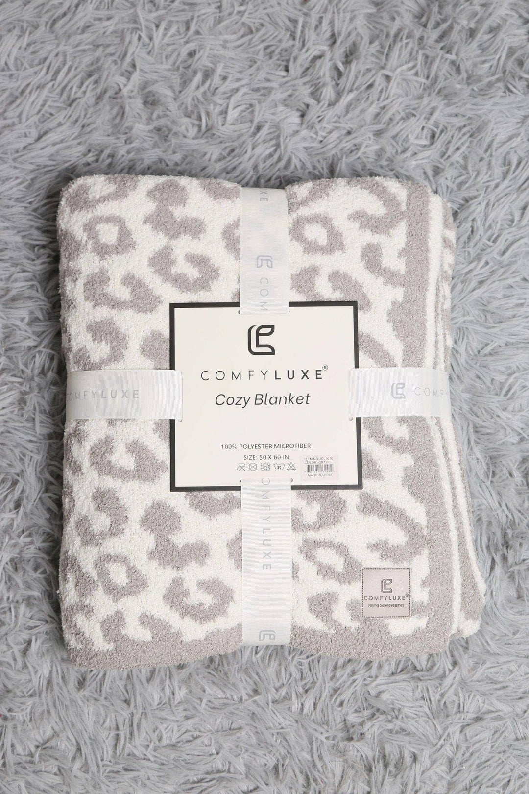 Lux Leopard Print Throw Blanket