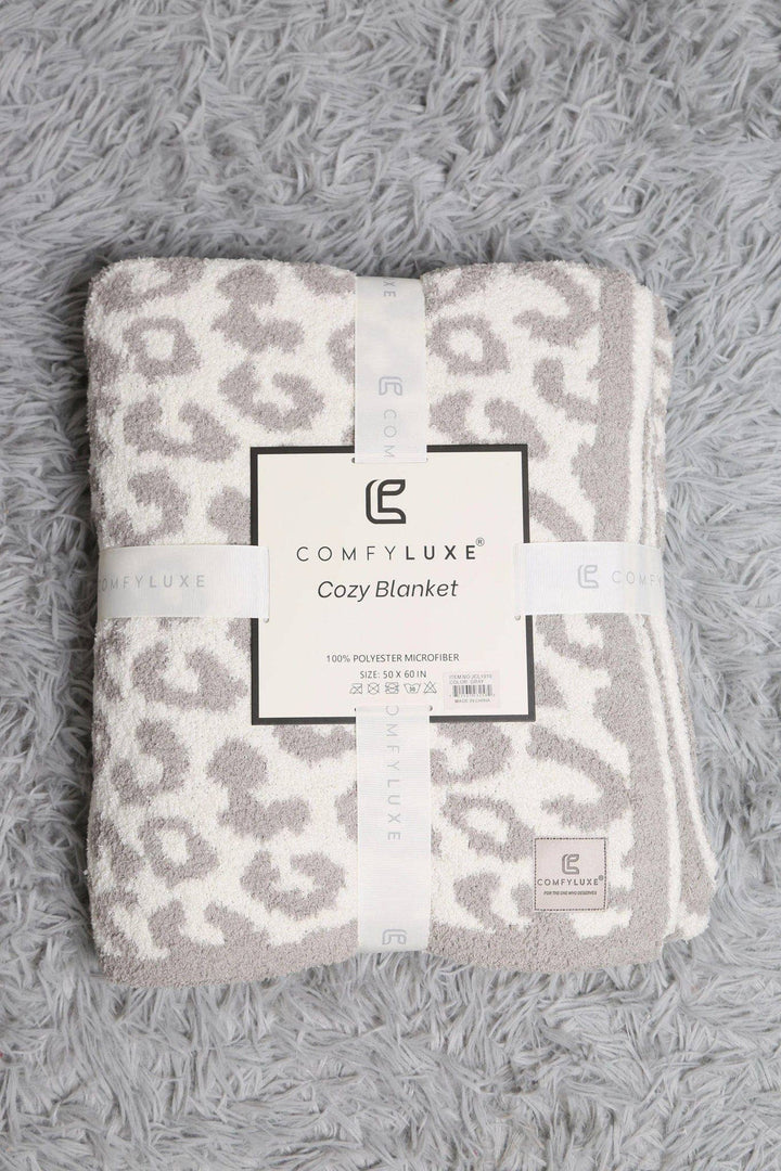 Lux Leopard Print Throw Blanket