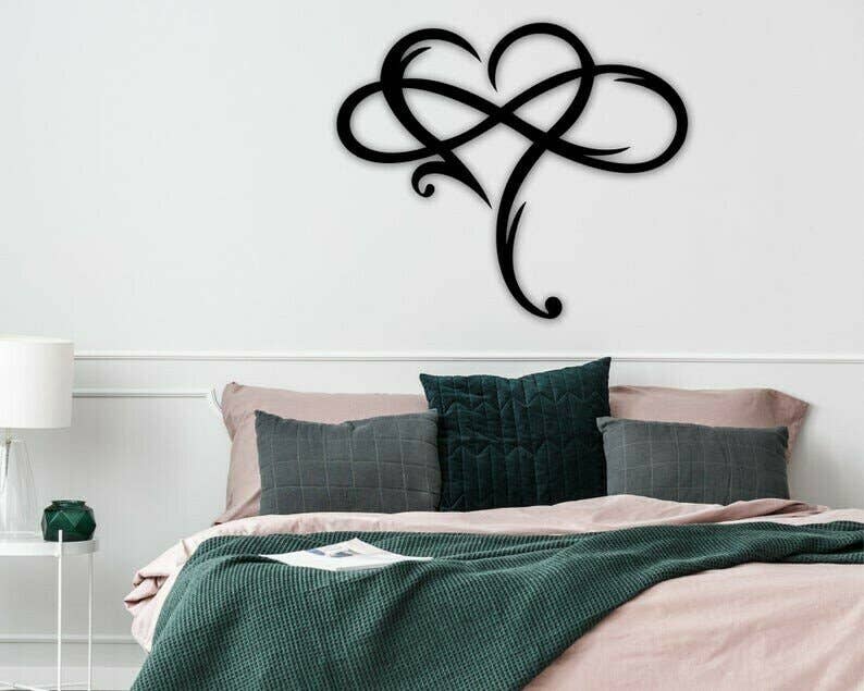 Infinity heart-Metal Wall art