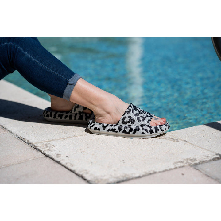 Gray Leopard Slides