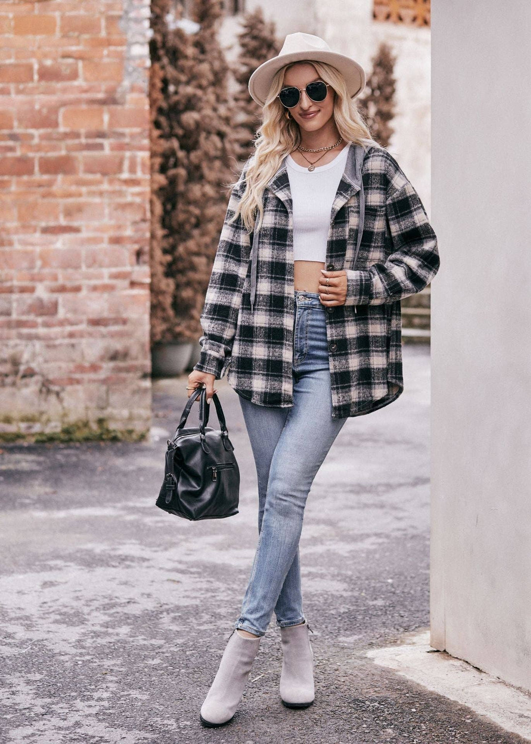 Black Plaid Shacket