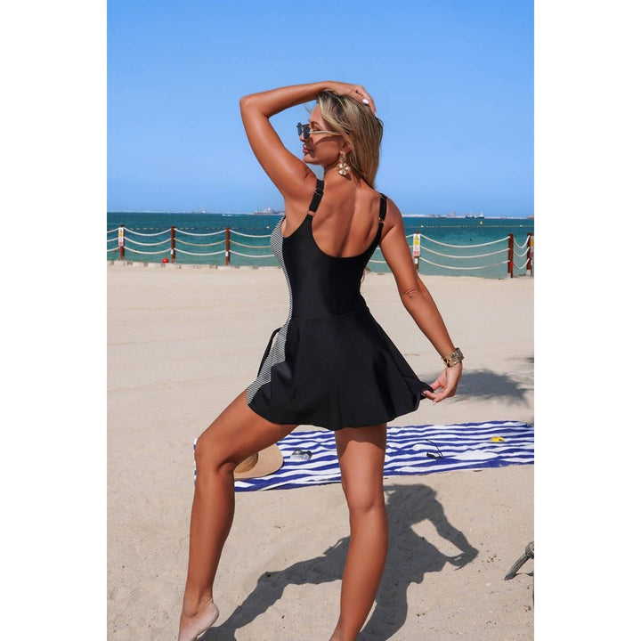 Patchwork Tie swimsuit