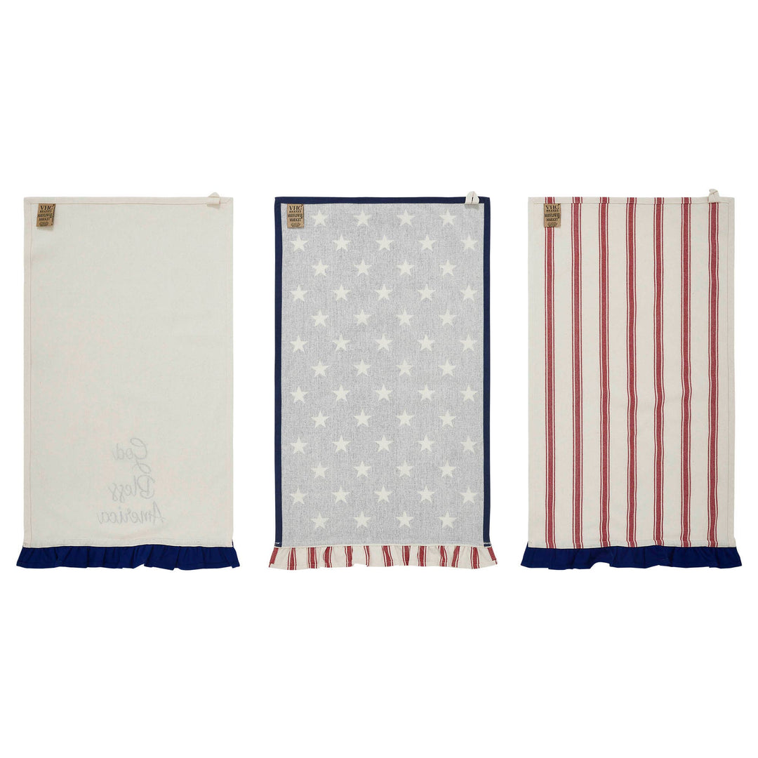 Hatteras Stars GBA Ruffled Tea Towel