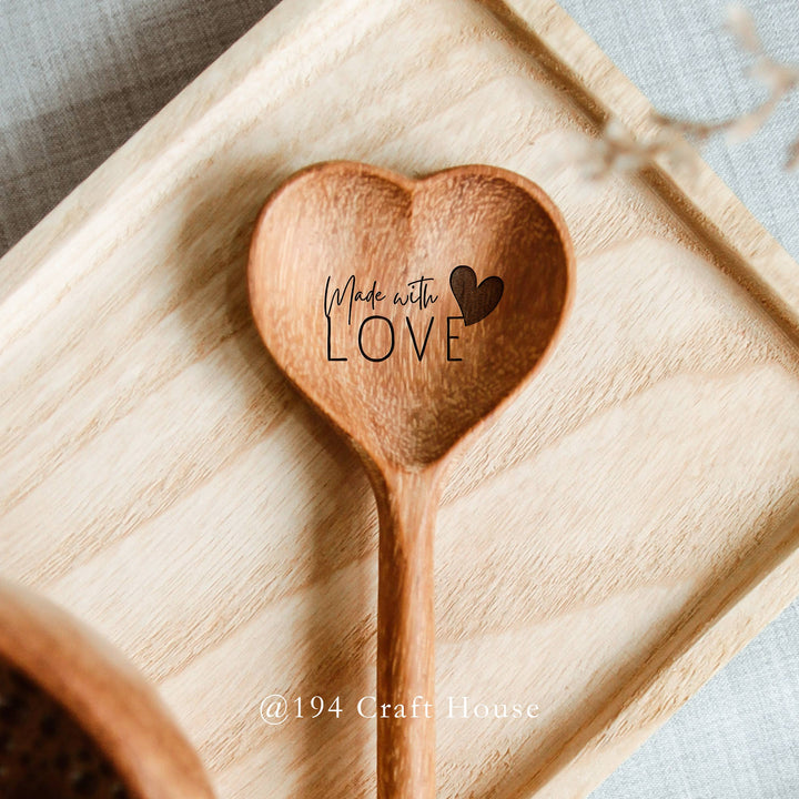 Engraved Wooden Heart Spoon