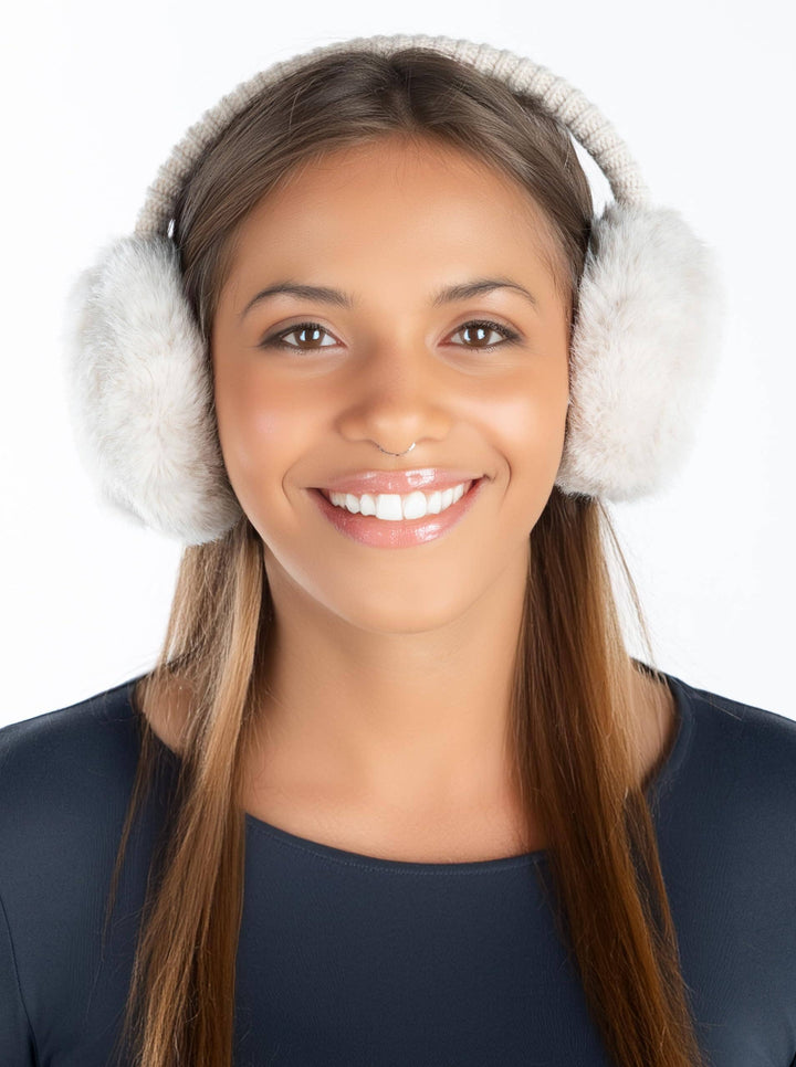 Adjustable Earmuffs - Faux Mink Fur