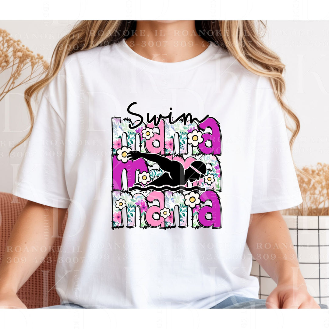 Swim mama floral